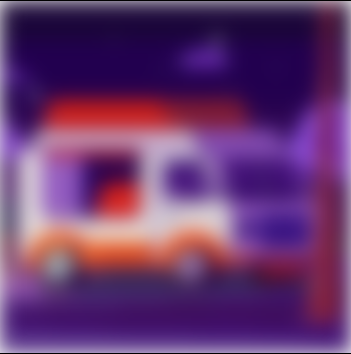 Машинка едет через лес